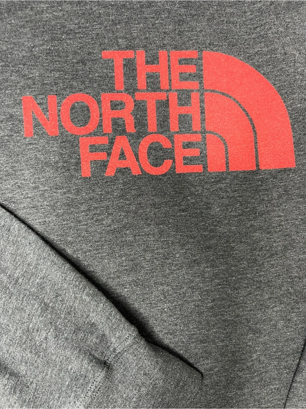 The North Face Charcoal Gray Long Sleeve Logo Graphic Tee - Men's Large